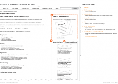 Sample Wireframe: Services